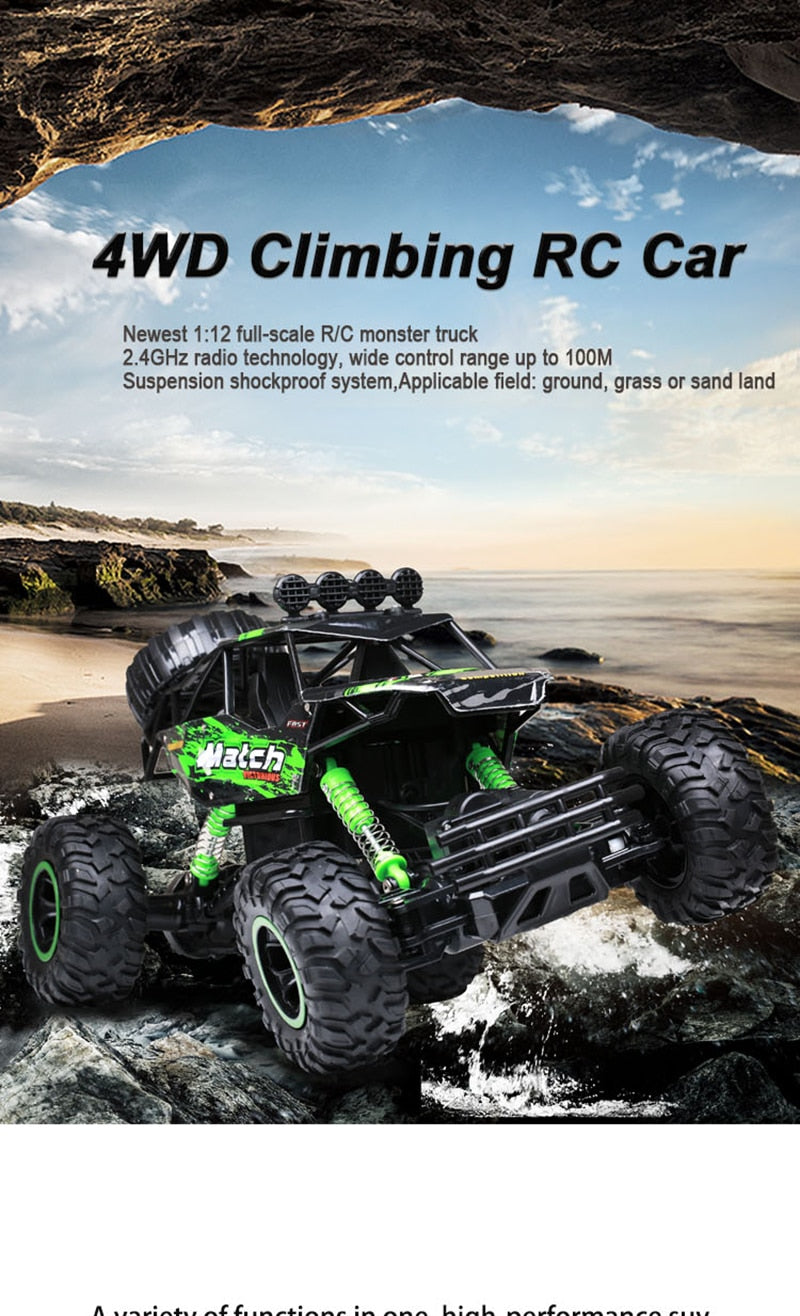 Colverro™ 1:12 Remote Control 4x4 Monster Truck for Off-Road Fun