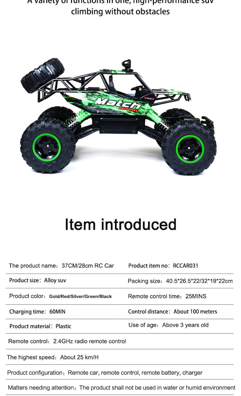 Colverro™ 1:12 Remote Control 4x4 Monster Truck for Off-Road Fun