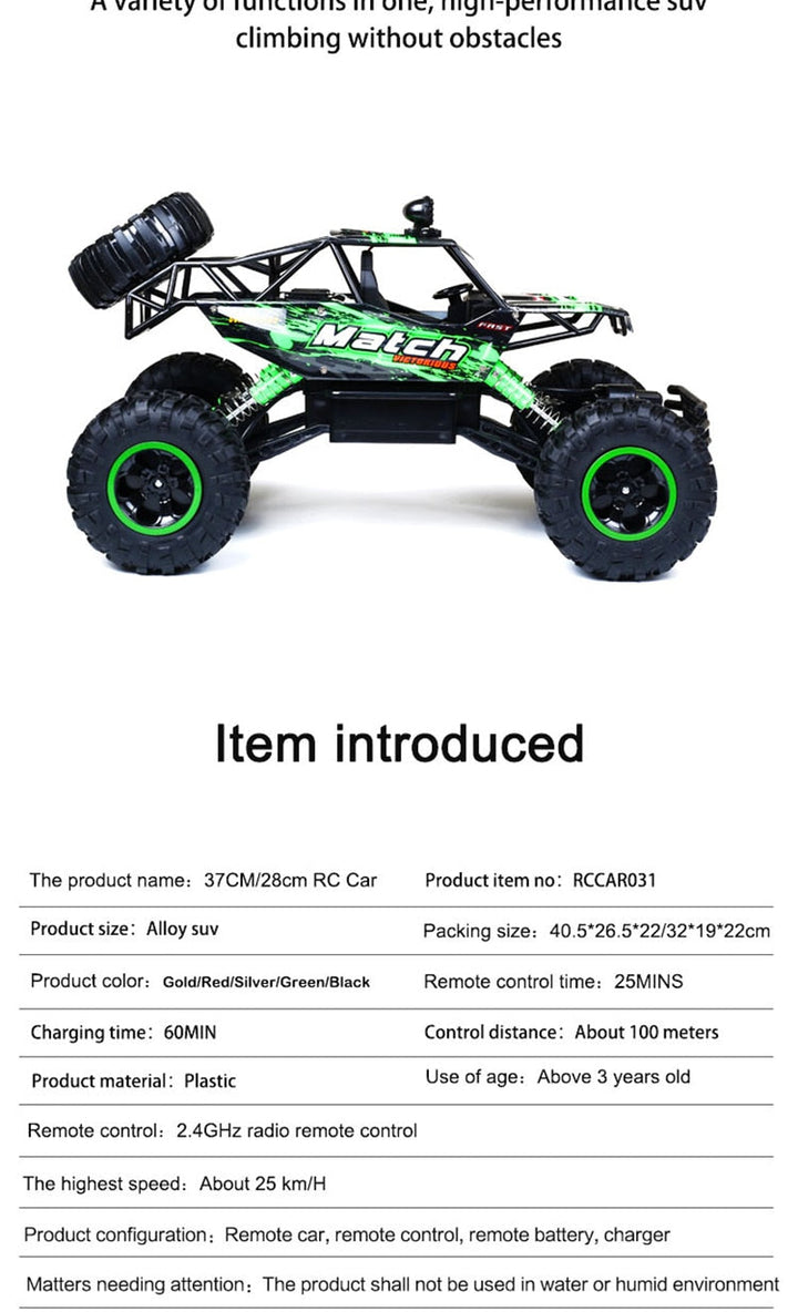 Colverro™ 1:12 Remote Control 4x4 Monster Truck for Off-Road Fun