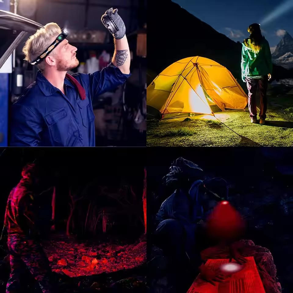 Colverro™ Rechargeable LED Headlamp with White and Red Light Modes
