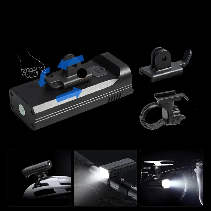 Colverro™ 5000 Lumen Bike Light with 12 LEDs and USB-C Rechargeable Battery