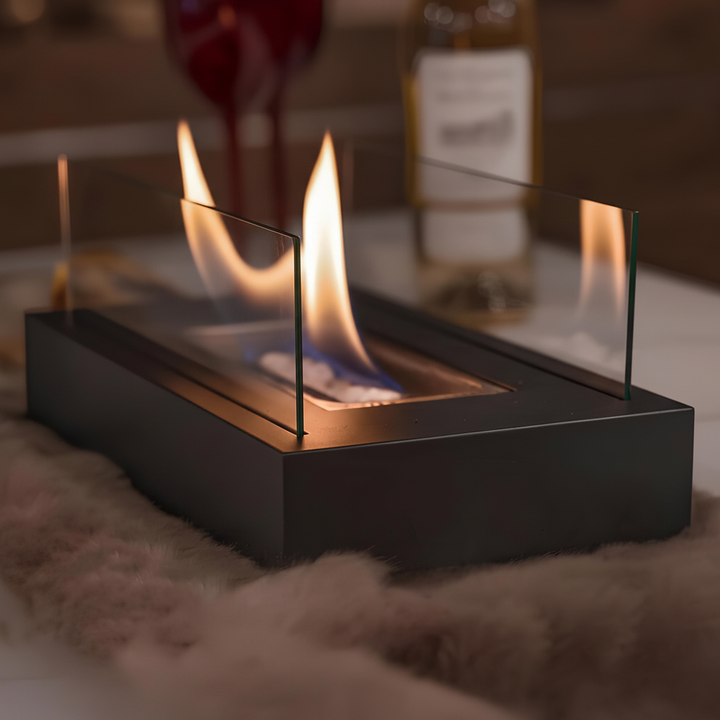 Colverro™ Indoor/Outdoor Tabletop Fire Pit with Tempered Glass Panels