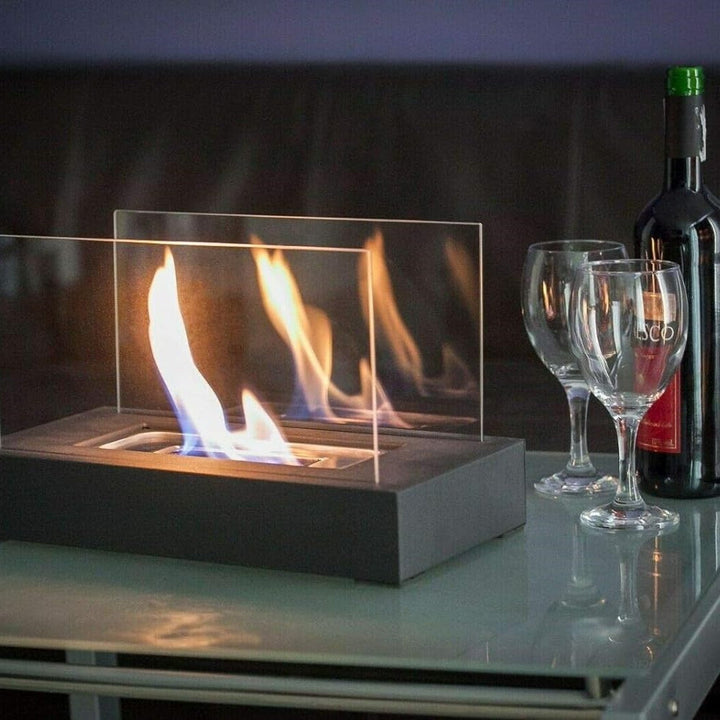 Colverro™ Indoor/Outdoor Tabletop Fire Pit with Tempered Glass Panels