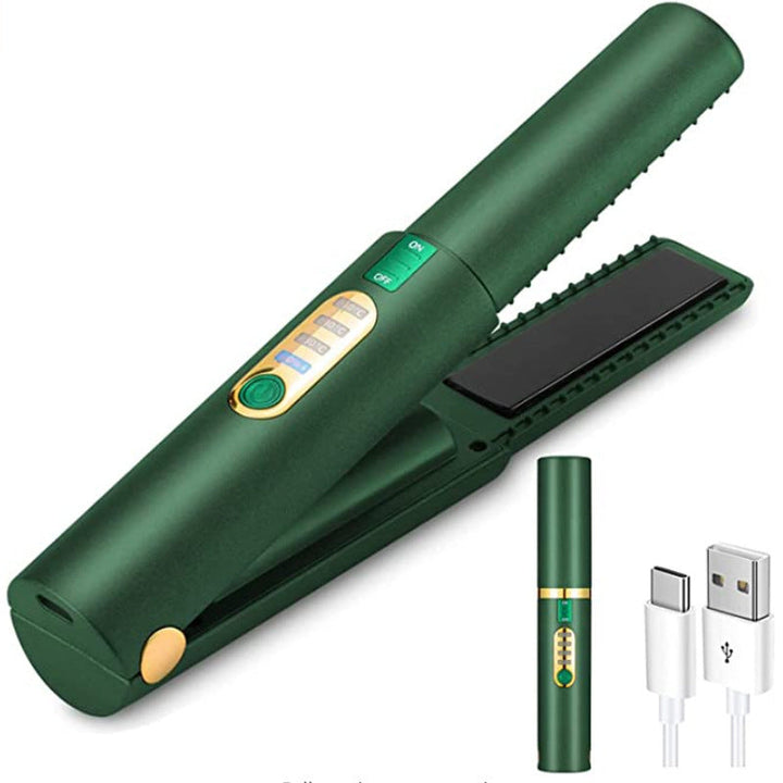 Colverro™ Cordless USB 2-in-1 Mini Flat Iron and Curler for Travel
