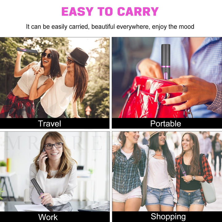 Colverro™ Cordless USB 2-in-1 Mini Flat Iron and Curler for Travel