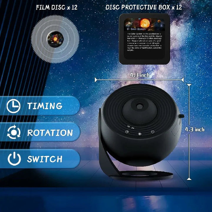 Colverro™ 360° Planetarium Star Projector with 12 Galaxy Discs