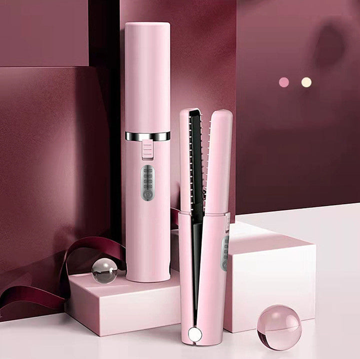 Colverro™ Cordless USB 2-in-1 Mini Flat Iron and Curler for Travel