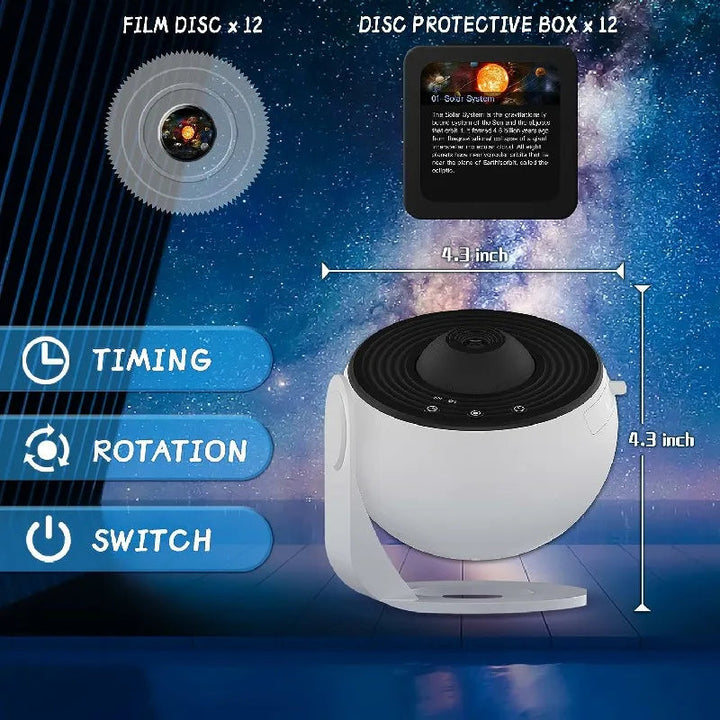 Colverro™ 360° Planetarium Star Projector with 12 Galaxy Discs