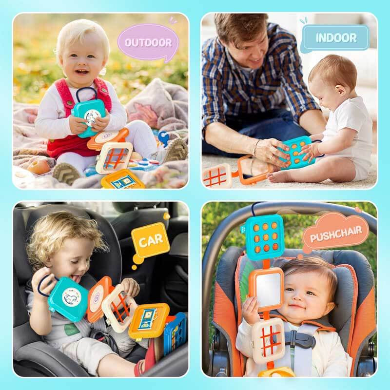 Colverro™ 7-in-1 Montessori Sensory Activity Cube for Toddlers 1-3