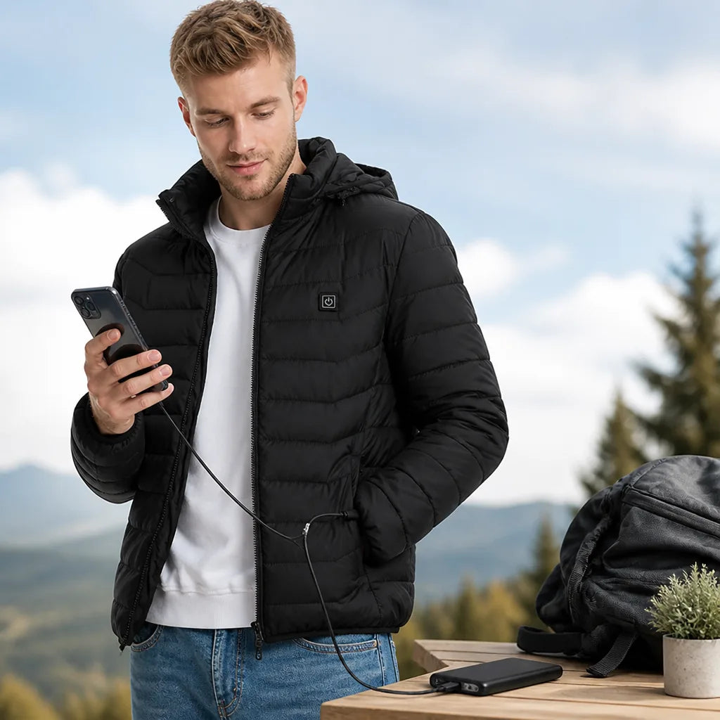 Colverro™ USB Heated Jacket with Power Bank Pocket &amp; Auto Shut-Off