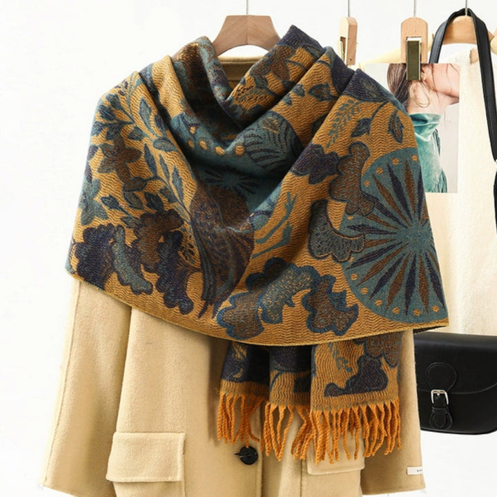 Colverro™ Ethnic Pattern Pashmina Shawl Scarf – Soft &amp; Vibrant Wrap