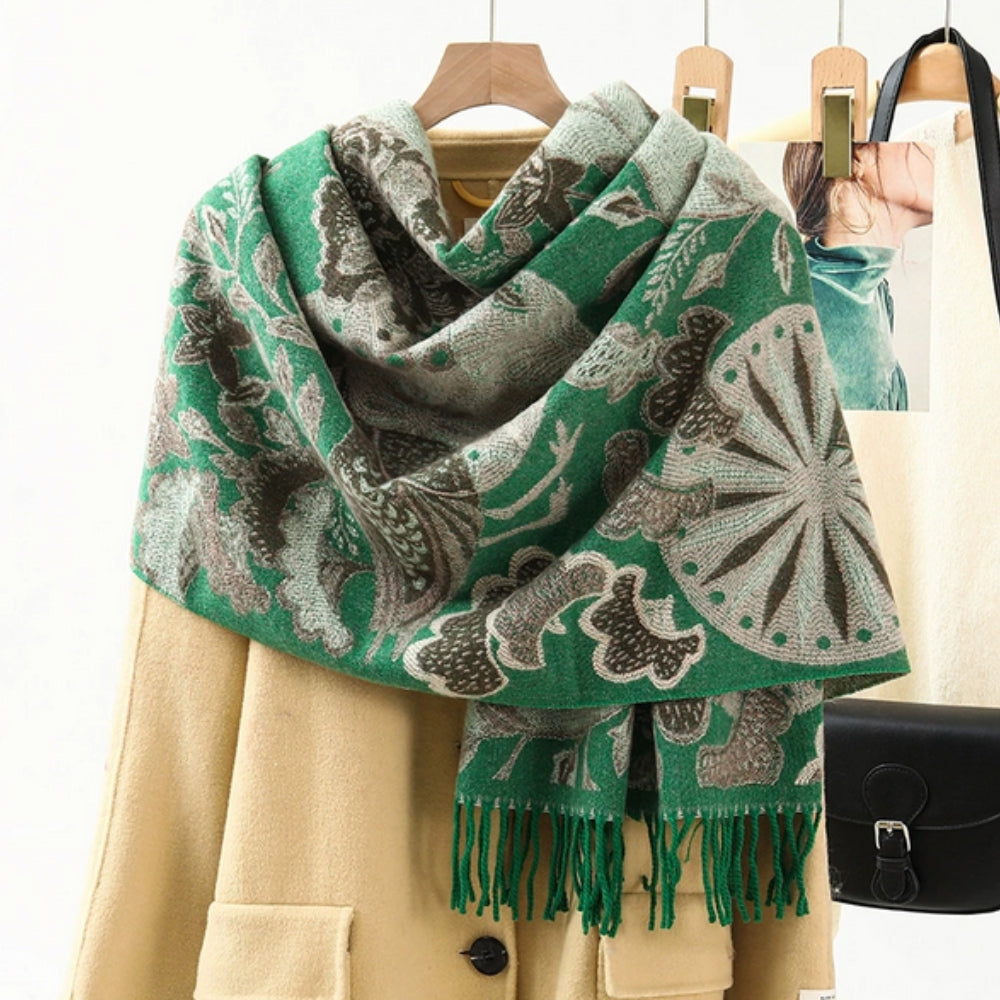 Colverro™ Ethnic Pattern Pashmina Shawl Scarf – Soft &amp; Vibrant Wrap