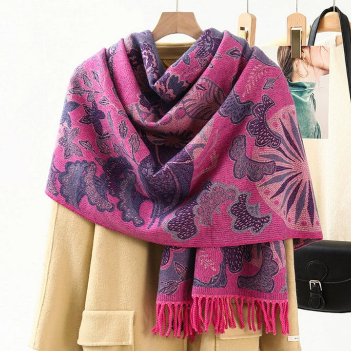 Colverro™ Ethnic Pattern Pashmina Shawl Scarf – Soft &amp; Vibrant Wrap