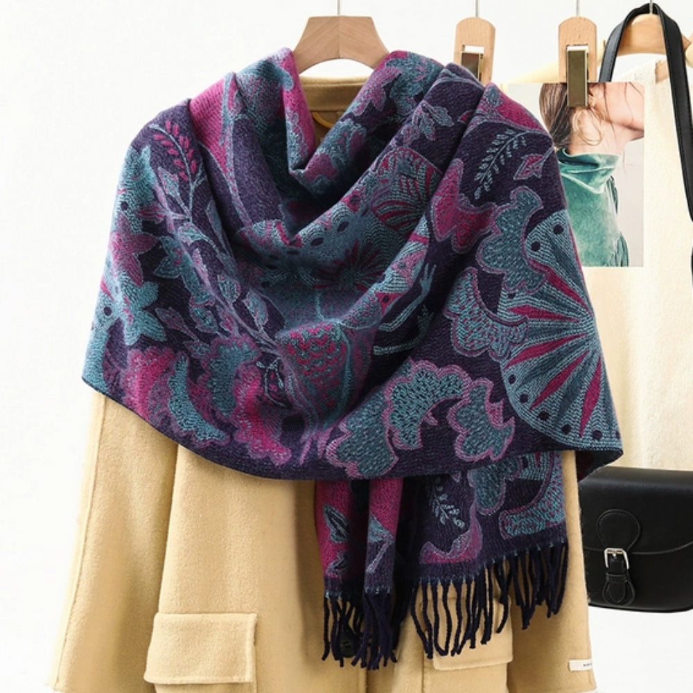 Colverro™ Ethnic Pattern Pashmina Shawl Scarf – Soft &amp; Vibrant Wrap