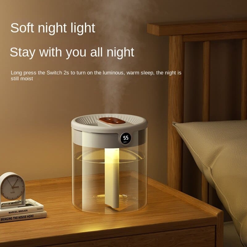 Colverro™ 2L USB Cool Mist Humidifier with Dual Mist Outlets and Display