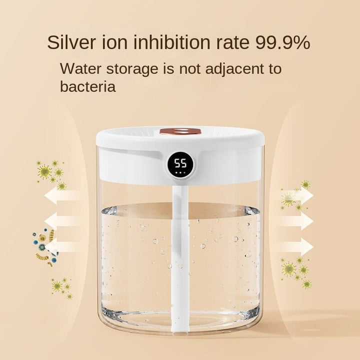 Colverro™ 2L USB Cool Mist Humidifier with Dual Mist Outlets and Display