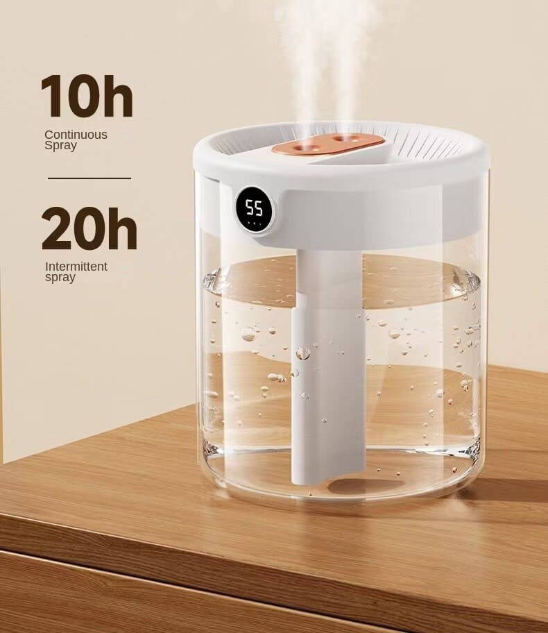 Colverro™ 2L USB Cool Mist Humidifier with Dual Mist Outlets and Display