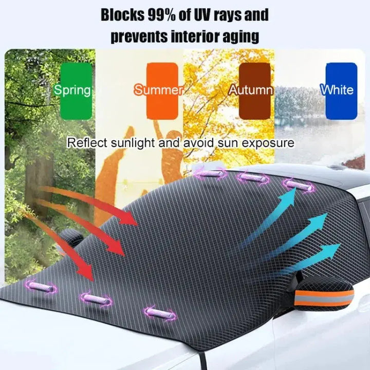 Colverro™ Magnetic Windshield Cover in Oxford Fabric for Year-Round Use