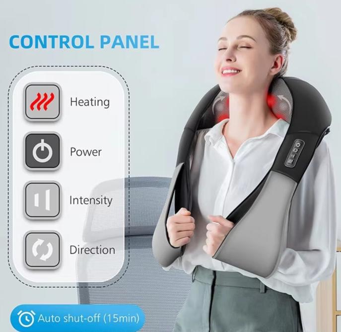 Colverro™ Shiatsu Neck and Back Massage Pillow with Soothing Heat