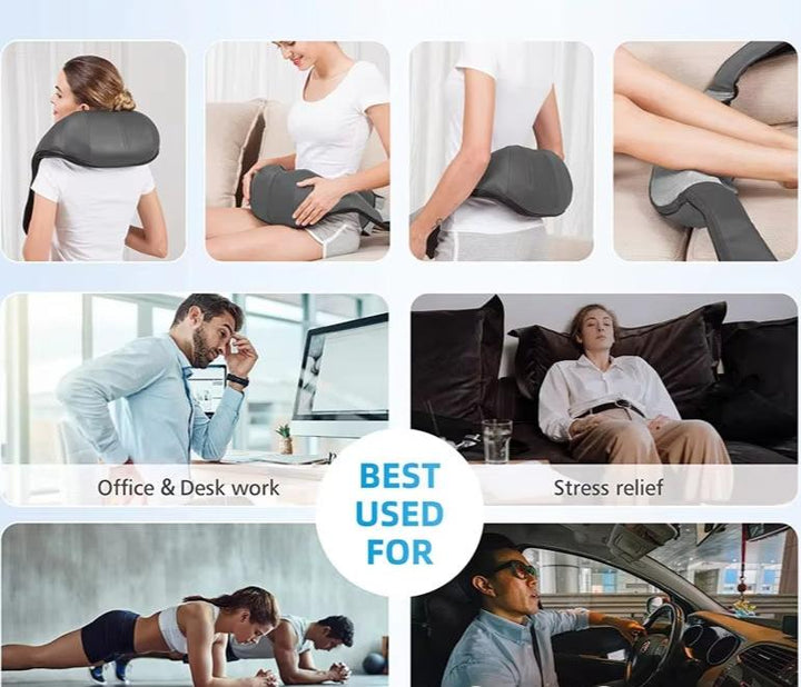 Colverro™ Shiatsu Neck and Back Massage Pillow with Soothing Heat