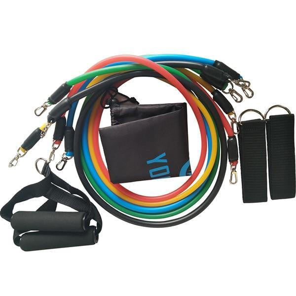 Colverro™ 11-Piece Resistance Band Set with Handles and Door Anchor
