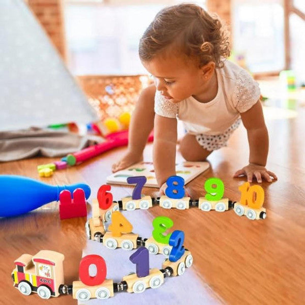 Colverro™ Wooden Magnetic Number Train Toy for Hands-On Learning