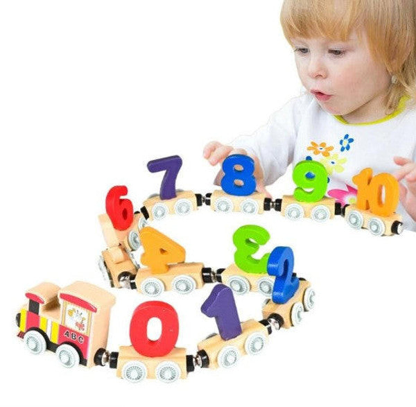 Colverro™ Wooden Magnetic Number Train Toy for Hands-On Learning