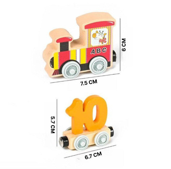 Colverro™ Wooden Magnetic Number Train Toy for Hands-On Learning
