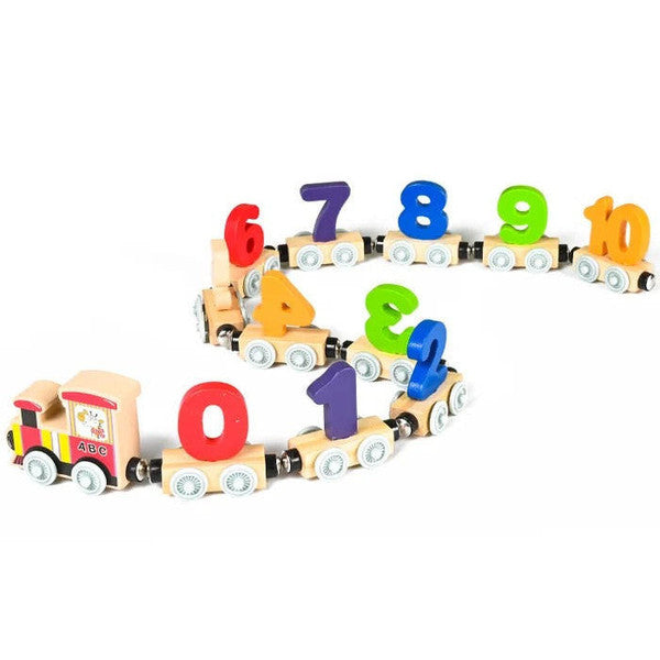 Colverro™ Wooden Magnetic Number Train Toy for Hands-On Learning