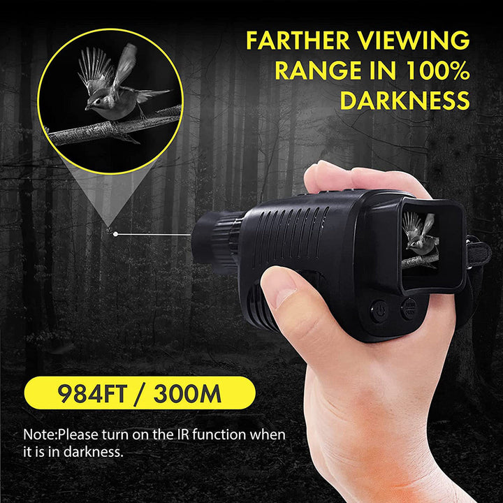 Colverro™ Compact Night Vision Monocular with 3x Optical Zoom and Infrared