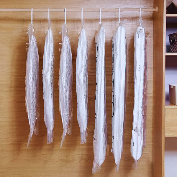 Colverro™ Hanging Vacuum Storage Bags for Closets, Set of Four