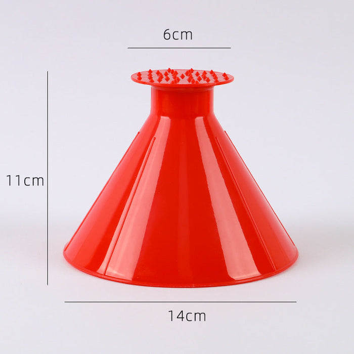 Colverro™ Cone-Shaped Car Ice Scraper with Wide and Fine Edges