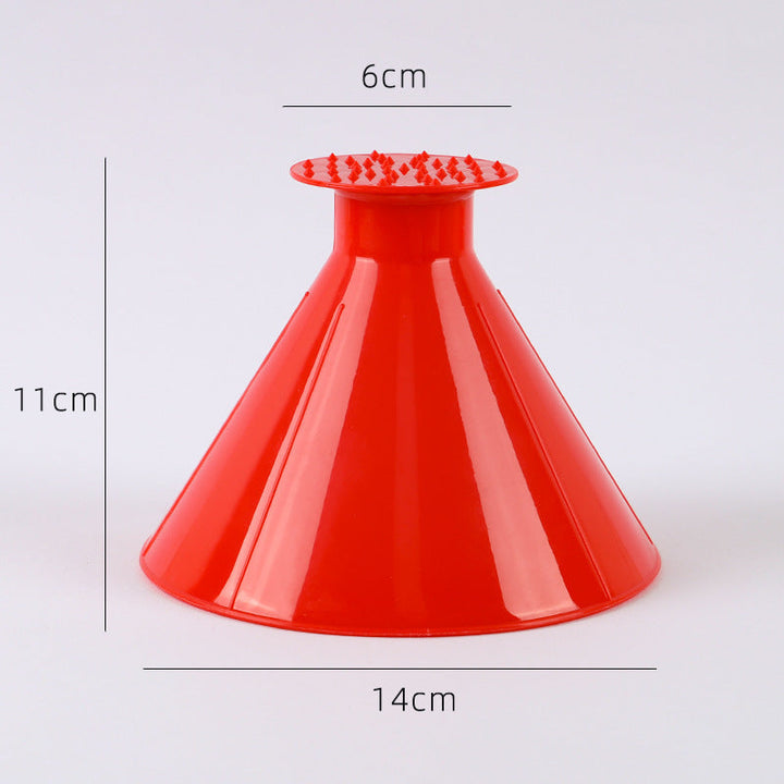 Colverro™ Cone-Shaped Car Ice Scraper with Wide and Fine Edges