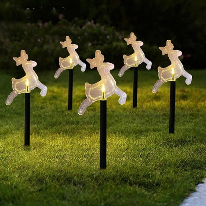 Colverro™ Acrylic Christmas Solar Stake Lights with Warm White LED Glow