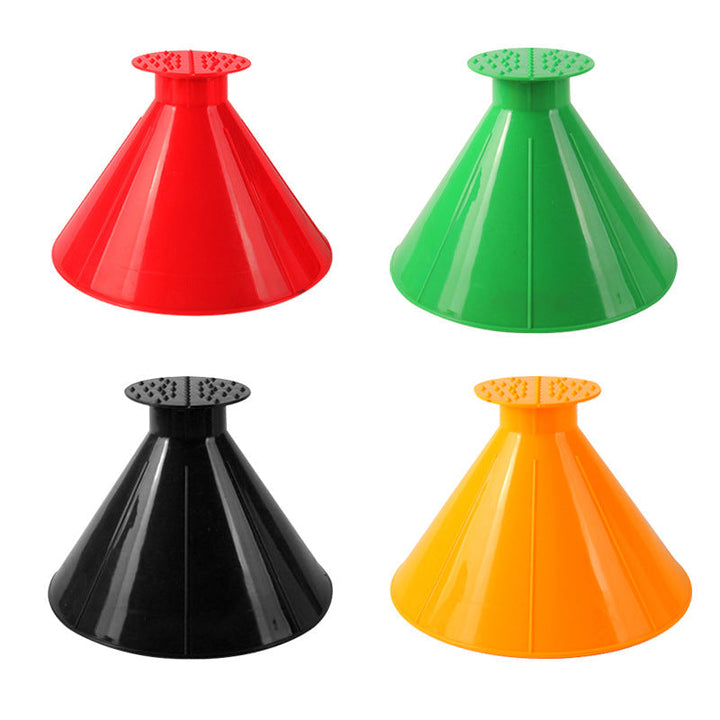 Colverro™ Cone-Shaped Car Ice Scraper with Wide and Fine Edges