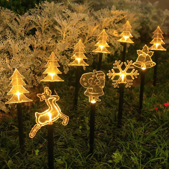 Colverro™ Acrylic Christmas Solar Stake Lights with Warm White LED Glow