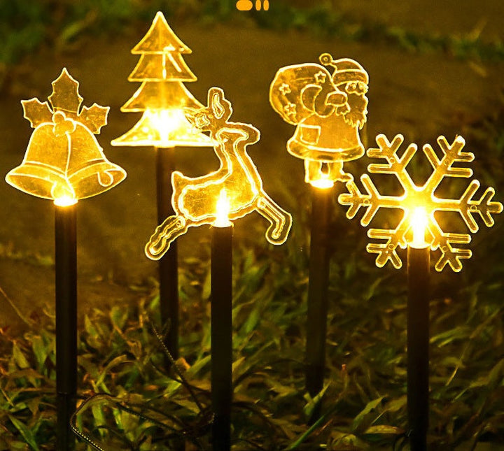 Colverro™ Acrylic Christmas Solar Stake Lights with Warm White LED Glow