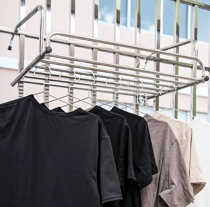 Colverro™ Extendable Folding Stainless Steel Balcony Drying Rack