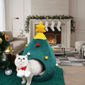 Colverro™ Christmas Tree Cat Bed with Cozy Enclosed Plush Interior