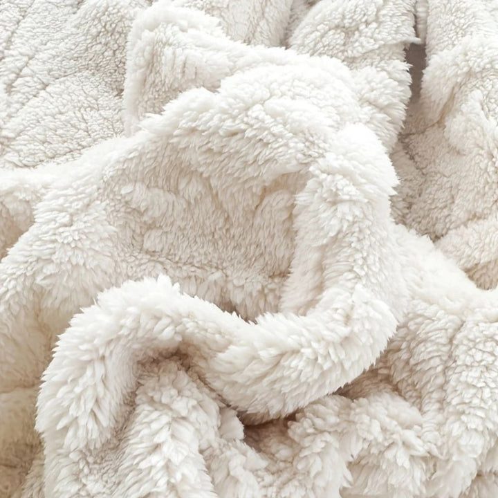Colverro™ Geometric Jacquard Fleece Throw with French-Inspired Texture