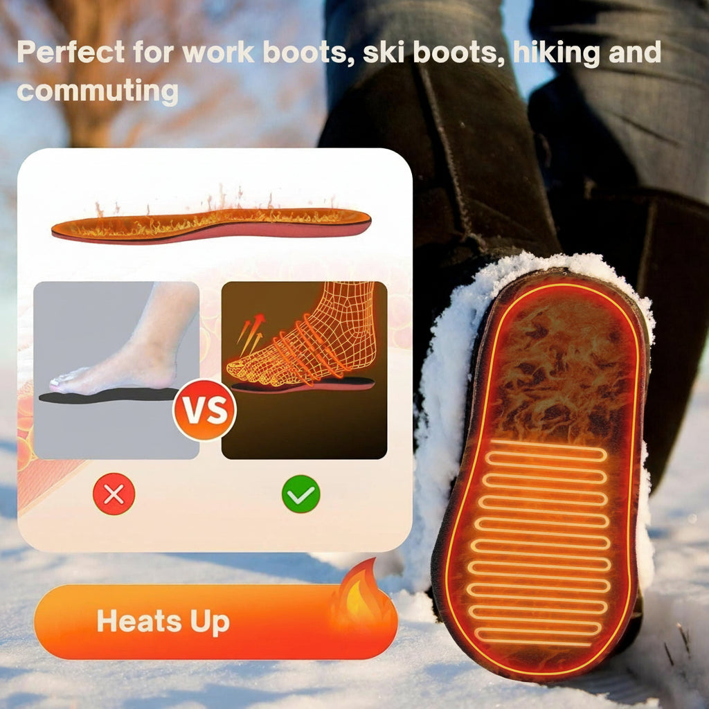 Colverro™ USB Rechargeable Heated Insoles for Boots and Sneakers