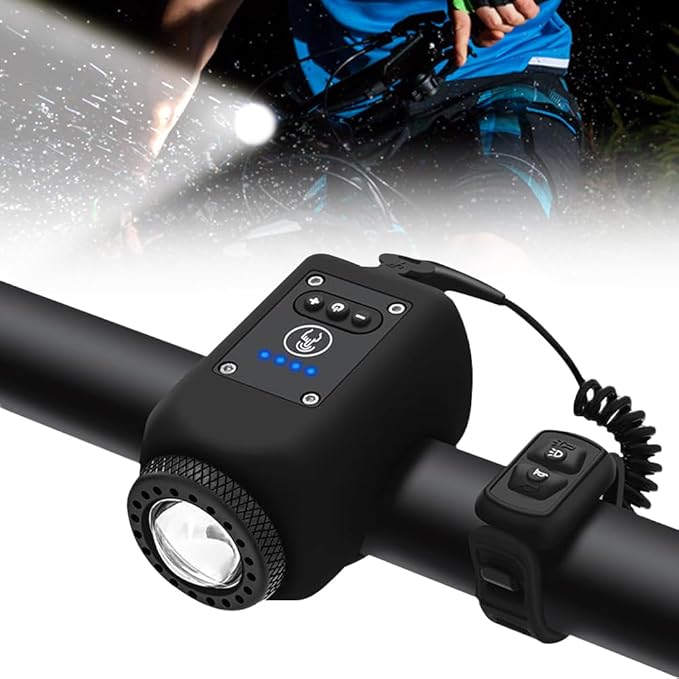 Colverro™ 110dB Rechargeable Bike Horn and Headlight – 2-in-1, Waterproof