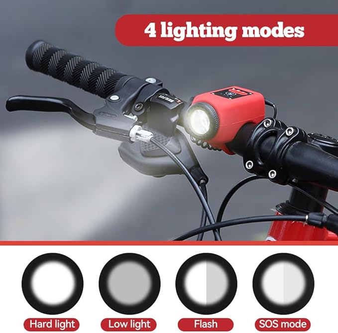Colverro™ 110dB Rechargeable Bike Horn and Headlight – 2-in-1, Waterproof