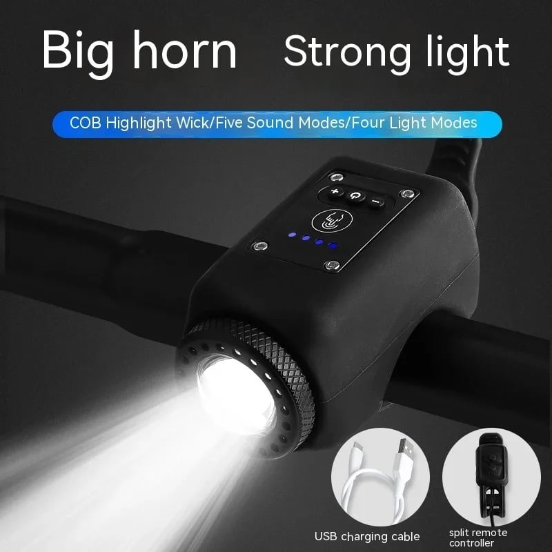 Colverro™ 110dB Rechargeable Bike Horn and Headlight – 2-in-1, Waterproof