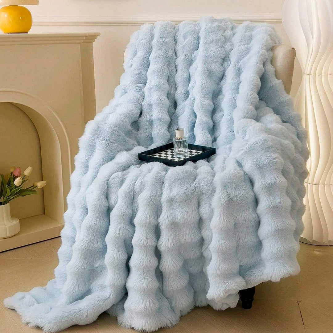 Colverro™ Dual-Layer Faux Fur Throw Blanket with Cloud-Soft Plush