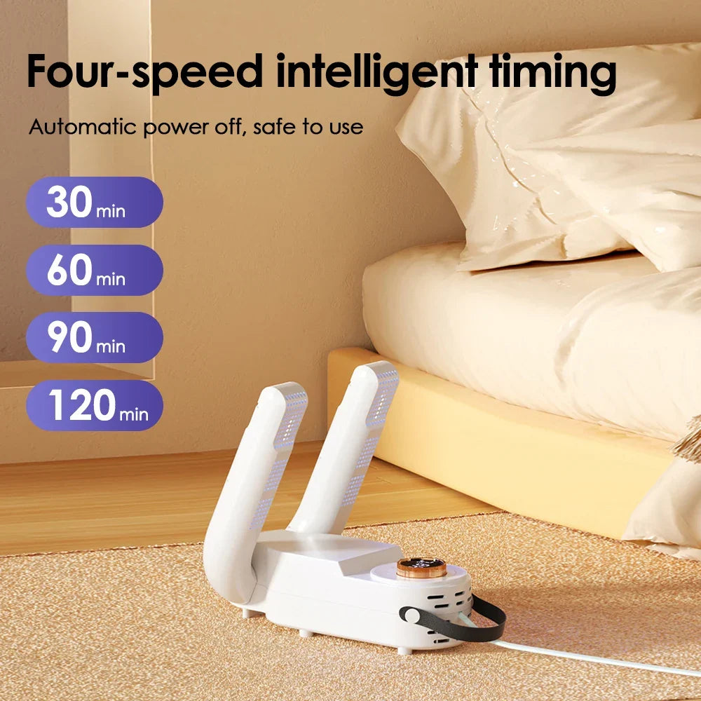 Colverro™ Foldable Electric Shoe Dryer with Timer and Odor Control