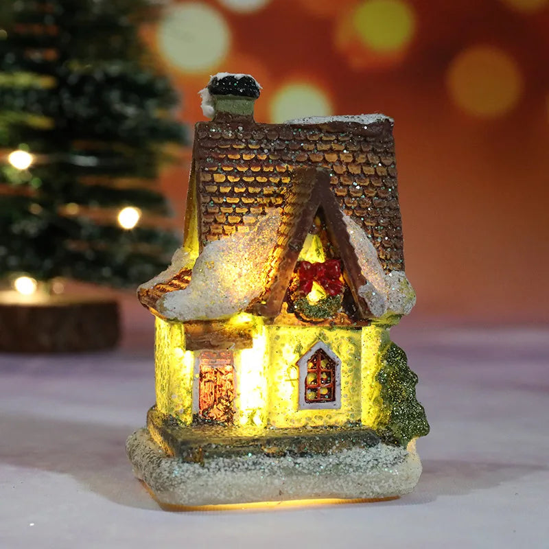 Colverro™ Light-Up Christmas Village House with LED and Snowy Roof