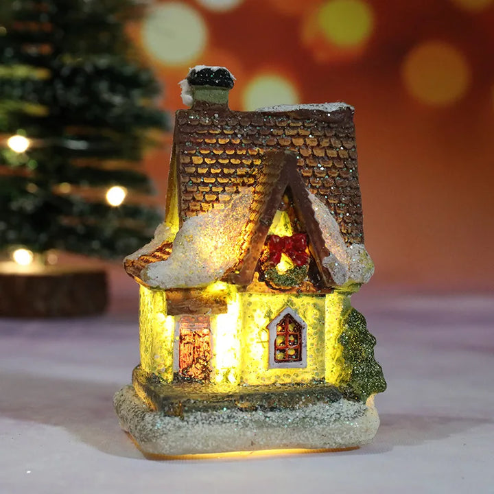 Colverro™ Light-Up Christmas Village House with LED and Snowy Roof