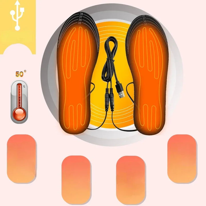 Colverro™ Cut-to-Fit USB Heated Insoles with Carbon Fiber Heating