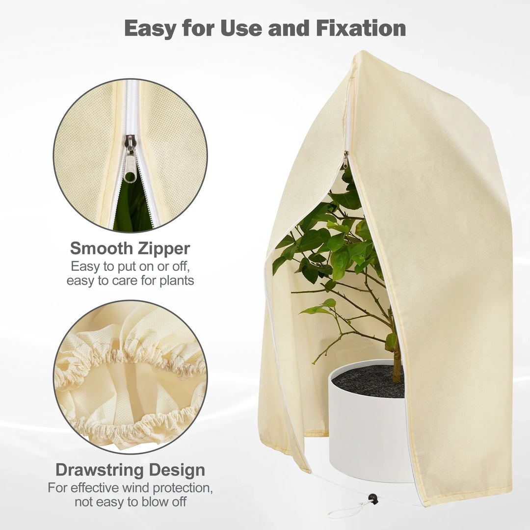 Colverro™ Breathable Plant Frost Cover with Zipper and Drawstring